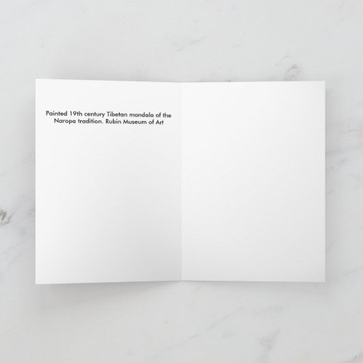 Tibetan Mandala Karte (Innenseite)