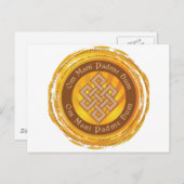 Tibetan Mantra Endless Knot Postkarte (Vorne/Hinten)