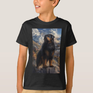 Tibetan Mastiff Bergansicht Aufkleber T-Shirt