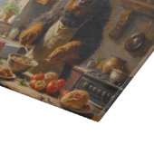 Tibetan Mastiff Cooking in Kitchen Schneidebrett (Ecke)