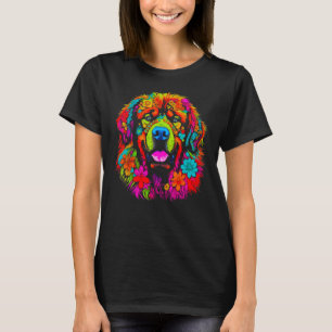Tibetan Mastiff Dog Blume Frieden T-Shirt