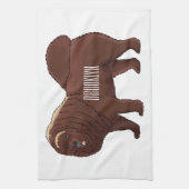 Tibetan Mastiff dog cartoon illustration Geschirrtuch (Vertikal)