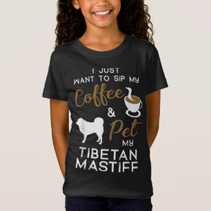 Tibetan Mastiff Dog Kaffeeliebhaber Xmas Birthd T-Shirt