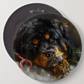 Tibetan Mastiff Dog Weihnachtsfest Button (Vorne & Hinten)