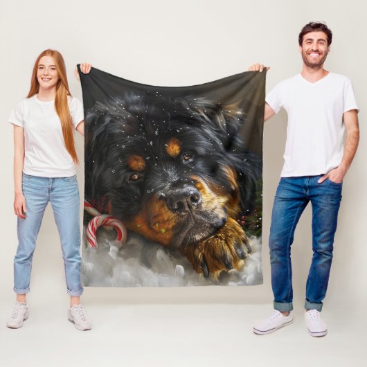Tibetan Mastiff Dog Weihnachtsfest Fleecedecke (Beispiel)
