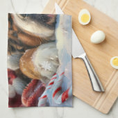 Tibetan Mastiff Dog Weihnachtsfest Geschirrtuch (Viertel Falte)