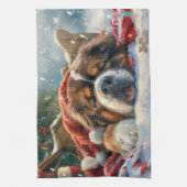 Tibetan Mastiff Dog Weihnachtsfest Geschirrtuch (Vertikal)