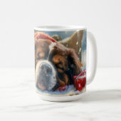 Tibetan Mastiff Dog Weihnachtsfest Kaffeetasse (VorderseiteRechts)