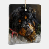 Tibetan Mastiff Dog Weihnachtsfest Keramikornament (Rechts)