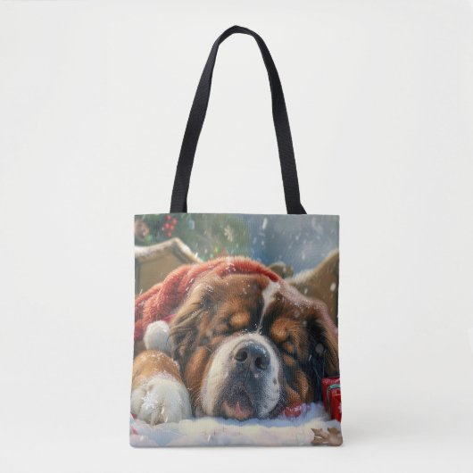 Tibetan Mastiff Dog Weihnachtsfest Tasche (Vorderseite)