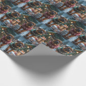 Tibetan Mastiff Dogs Christmas Snow Holiday Geschenkpapier (Ecke)