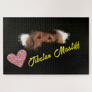 Tibetan Mastiff Eyes Solid Color 1000 Stück Puzzle