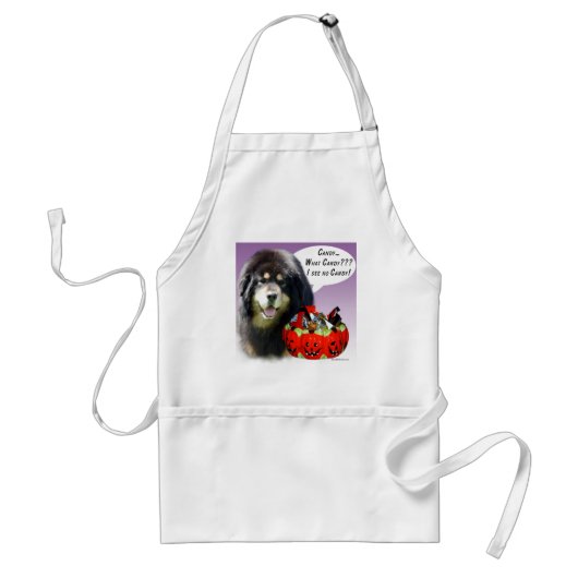 Tibetan Mastiff Halloween Candy Schürze (Vorne)