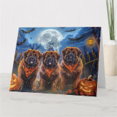 Tibetan Mastiff Halloween Spooky Karte (Vorderseite)