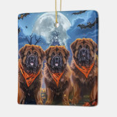 Tibetan Mastiff Halloween Spooky Keramikornament (Links)
