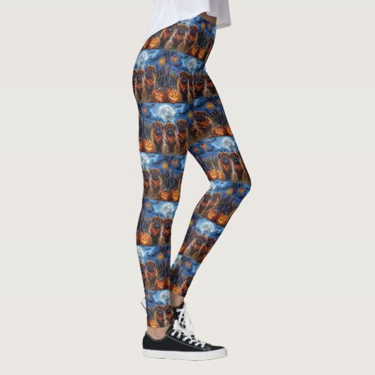 Tibetan Mastiff Halloween Spooky Leggings (Rechts)
