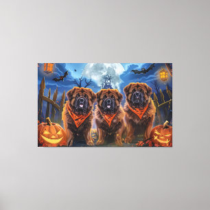 Tibetan Mastiff Halloween Spooky Leinwanddruck
