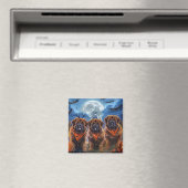 Tibetan Mastiff Halloween Spooky Magnet (In Situ (Geschirrspüler))