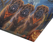 Tibetan Mastiff Halloween Spooky Schneidebrett (Ecke)