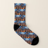Tibetan Mastiff Halloween Spooky Socken (Links - Innen)