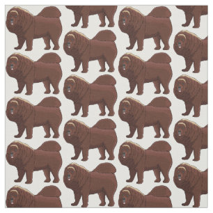 Tibetan Mastiff Hunde Cartoon Illustration Stoff