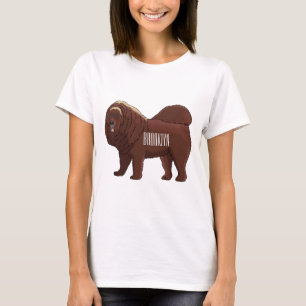 Tibetan Mastiff Hunde Cartoon Illustration T-Shirt