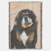Tibetan Mastiff Malerei - Niedliche Original Dog A Decke (Vorderseite Vertikal)