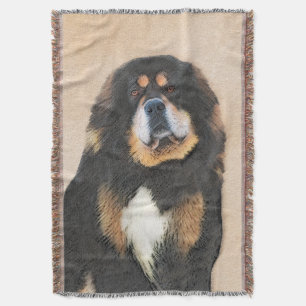 Tibetan Mastiff Malerei - Niedliche Original Dog A Decke