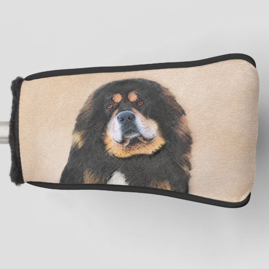 Tibetan Mastiff Malerei - Niedliche Original Dog A Golf Headcover (Vorderseite)