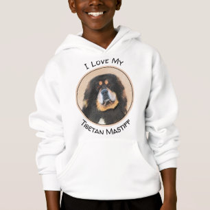 Tibetan Mastiff Malerei - Niedliche Original Dog A Hoodie