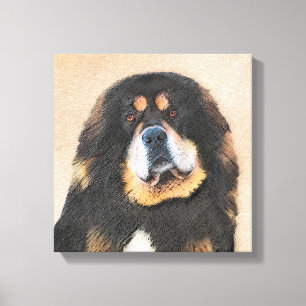 Tibetan Mastiff Malerei - Niedliche Original Dog A Leinwanddruck