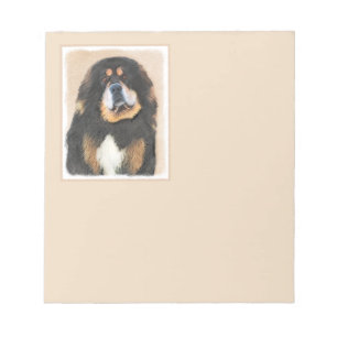 Tibetan Mastiff Malerei - Niedliche Original Dog A Notizblock