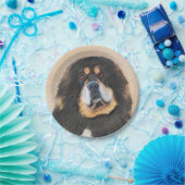 Tibetan Mastiff Malerei - Niedliche Original Dog A Pappteller (Party)