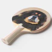 Tibetan Mastiff Malerei - Niedliche Original Dog A Tischtennis Schläger (Vorderseite)