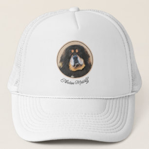 Tibetan Mastiff Malerei - Niedliche Original Dog A Truckerkappe