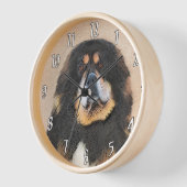 Tibetan Mastiff Malerei - Niedliche Original Dog A Uhr (Winkel)