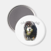 Tibetan Mastiff Mama 2 Magnet (Vorderseite/Rückseite)