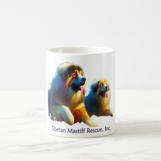 Tibetan Mastiff Pair Kaffeetasse (Mittel)
