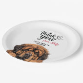 Tibetan Mastiff Pappteller (Schrägansicht)