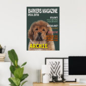 Tibetan Mastiff Parody Magazine Cover Poster (Heimbüro)