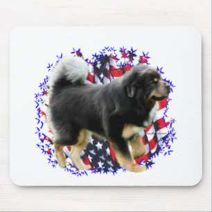 Tibetan Mastiff Patriot Mousepad