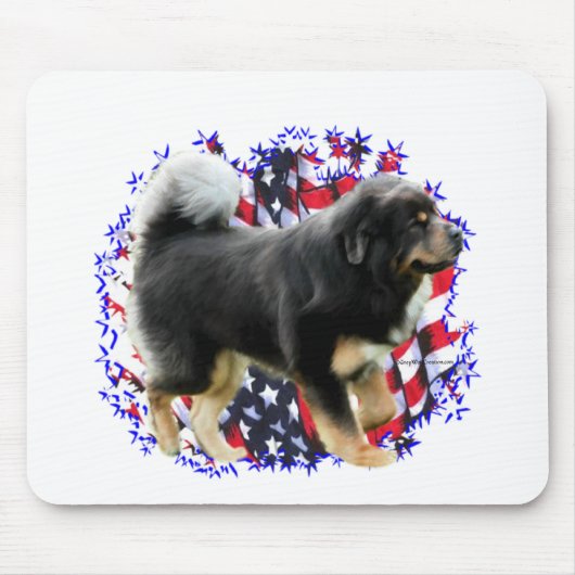 Tibetan Mastiff Patriot Mousepad (Vorne)