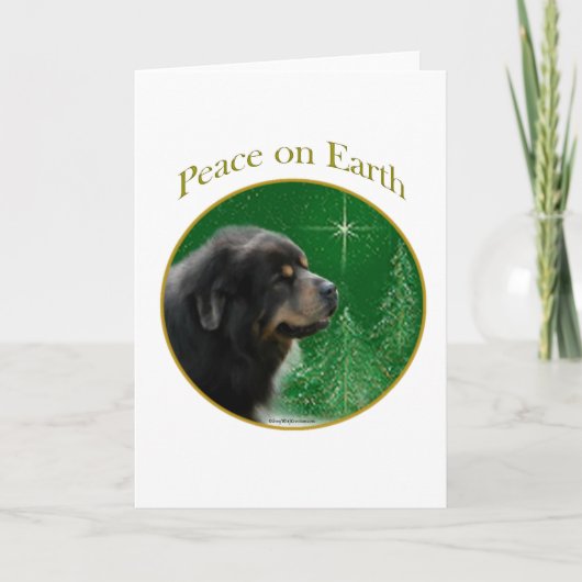 Tibetan Mastiff Peace Feiertagskarte (Vorderseite)