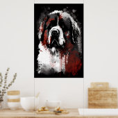 Tibetan Mastiff Portrait Poster (Küche)