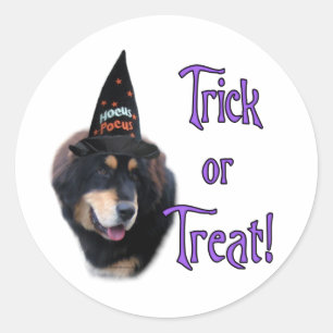 Tibetan Mastiff Trick Runder Aufkleber