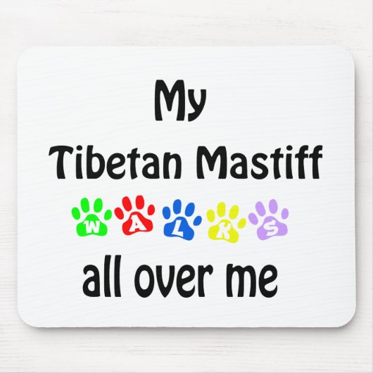 Tibetan Mastiff Walks Design Mousepad (Vorne)