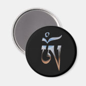 Tibetan Om Magnet (Vorderseite/Rückseite)