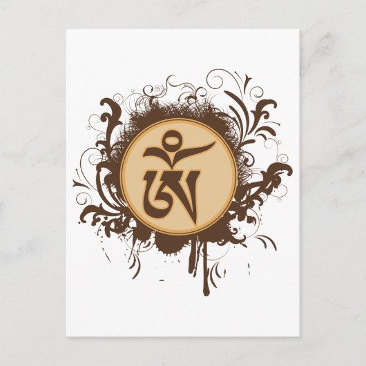 Tibetan Om Postkarte (Vorderseite)
