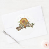 Tibetan Snow Lion Runder Aufkleber (Umschlag)