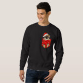 Tibetan spaniel Christmas Pocket for Tibet dog Sweatshirt (Vorne ganz)